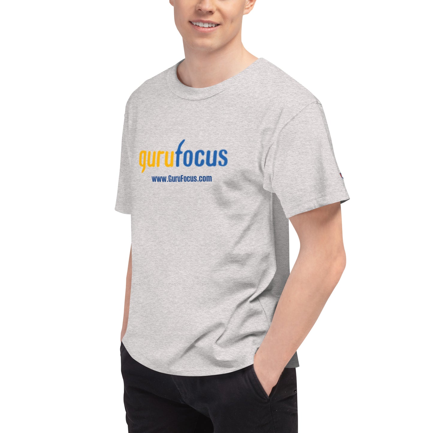 GuruFocus since 2004 Champion T-Shirt - Grey / White