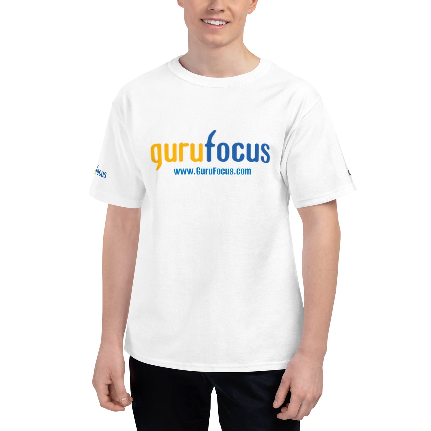 GuruFocus Invest Like a Guru Champion T-Shirt - White / Grey