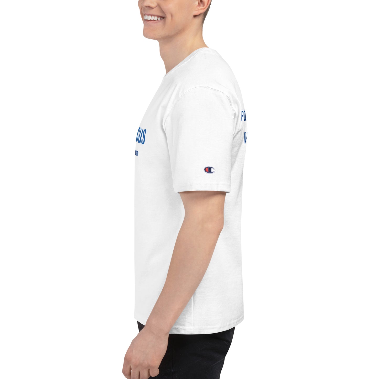 GuruFocus Follow Footsteps Champion T-Shirt - Grey / White