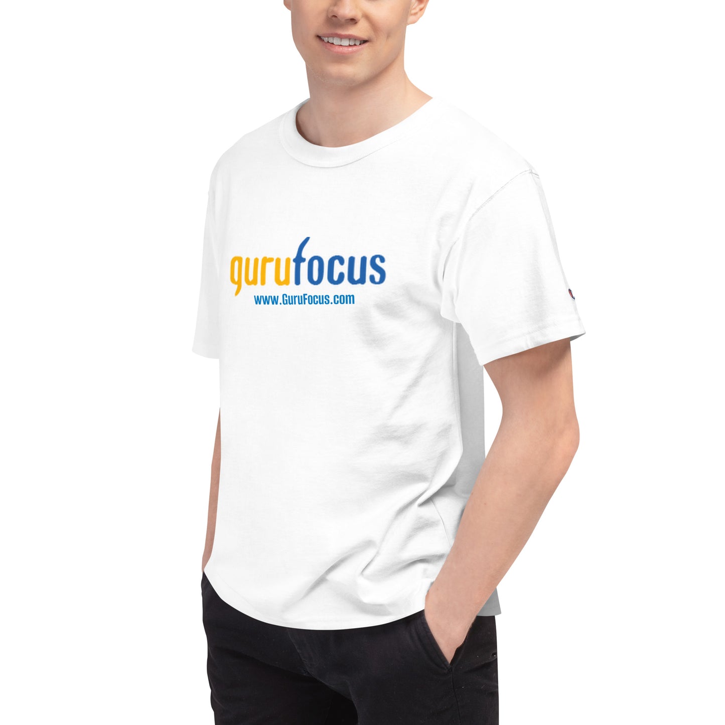 GuruFocus Invest Like a Guru Champion T-Shirt - White / Grey